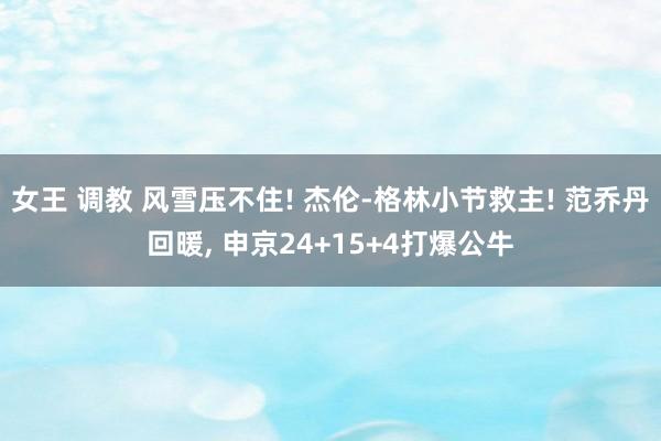 女王 调教 风雪压不住! 杰伦-格林小节救主! 范乔丹回暖, 申京24+15+4打爆公牛