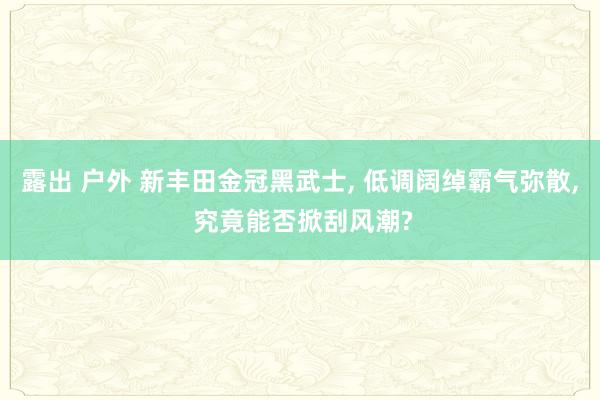 露出 户外 新丰田金冠黑武士, 低调阔绰霸气弥散, 究竟能否
