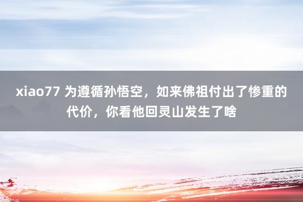 xiao77 为遵循孙悟空，如来佛祖付出了惨重的代价，你看他回灵山发生了啥