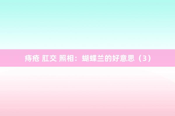 痔疮 肛交 照相：蝴蝶兰的好意思（3）